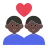 Couple With Heart: Man, Man, Dark Skin Tone