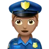 Woman Police Officer: Medium Skin Tone Emoji 👮🏽‍♀️ image - Apple style