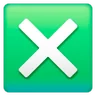 Cross Mark Button Emoji ❎ image - Samsung style