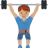 Man Lifting Weights: Medium Skin Tone