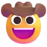 Visage avec chapeau de cowboy Emoji 🤠 image - Microsoft 3D Fluent style