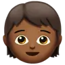 Child: Medium-Dark Skin Tone Emoji 🧒🏾 image - Apple style