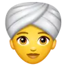 Woman Wearing Turban Emoji 👳‍♀️ image - WhatsApp style