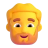 Man: Beard Emoji 🧔‍♂️ image - Microsoft 3D Fluent style