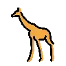 长颈鹿的脸 Emoji 🦒 image - OpenMoji style