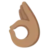 Ok Hand: Medium Skin Tone Emoji 👌🏽 image - Google Noto Color style