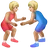 Men Wrestling: Medium-Light Skin Tone