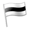 White Flag with Horizontal Middle Black Stripe ⛿ image - Samsung style