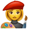 Woman Artist Emoji 👩‍🎨 image - WhatsApp style