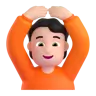 Person Gesturing Ok: Light Skin Tone Emoji 🙆🏻 image - Microsoft 3D Fluent style