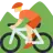 Person Mountain Biking: Medium-Light Skin Tone