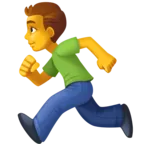 Person Running Emoji 🏃 image - Facebook Meta style