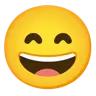 Emoji Volto sorridente con la bocca aperta e gli occhi sorridenti 😄 image - Google Noto Color style