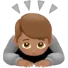 Person Bowing: Medium Skin Tone Emoji 🙇🏽 image - Apple style