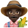 Man Farmer: Dark Skin Tone Emoji 👨🏿‍🌾 image - WhatsApp style