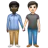 People Holding Hands: Dark Skin Tone, Light Skin Tone