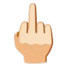 Middle Finger: Light Skin Tone Emoji 🖕🏻 image - Google Noto Color Animated style