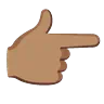 Backhand Index Pointing Right: Medium Skin Tone Emoji 👉🏽 image - Google Noto Color Animated style