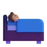 Person In Bed: Medium Skin Tone Emoji 🛌🏽 image - Microsoft 3D Fluent style