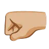 Left-Facing Fist: Medium-Light Skin Tone Emoji 🤛🏼 image - Google Noto Color Animated style