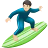 Man Surfing: Light Skin Tone Emoji 🏄🏻‍♂️ image - Apple style