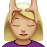 Woman Getting Massage: Medium-Light Skin Tone Emoji 💆🏼‍♀️ image - Apple style