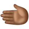 Leftwards Hand: Medium-Dark Skin Tone Emoji 🫲🏾 image - Samsung style