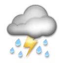 Cloud With Lightning And Rain