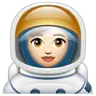 Woman Astronaut: Light Skin Tone Emoji 👩🏻‍🚀 image - WhatsApp style