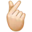 Hand With Index Finger And Thumb Crossed: Light Skin Tone