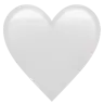 White Heart Emoji 🤍 image - Apple style