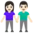 Woman And Man Holding Hands: Light Skin Tone