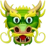 Dragon Face Emoji 🐲 image - Apple style
