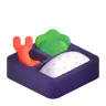 Bento Box Emoji 🍱 image - Microsoft 3D Fluent style
