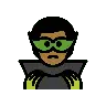 Man Supervillain: Medium-Dark Skin Tone Emoji 🦹🏾‍♂️ image - OpenMoji style