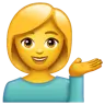 Préposé à un kiosque d’information Emoji 💁 image - WhatsApp style