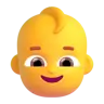 Baby Emoji 👶 image - Microsoft 3D Fluent style
