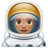Astronaut: Medium Skin Tone Emoji 🧑🏽‍🚀 image - WhatsApp style