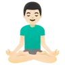 Man In Lotus Position: Light Skin Tone Emoji 🧘🏻‍♂️ image - Google Noto Color style