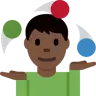 Man Juggling: Dark Skin Tone Emoji 🤹🏿‍♂️ image - Twitter / X (Twemoji) style