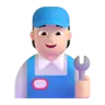 Mechanic: Light Skin Tone Emoji 🧑🏻‍🔧 image - Microsoft 3D Fluent style