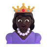 Princess: Dark Skin Tone Emoji 👸🏿 image - Microsoft 3D Fluent style