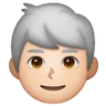 Man: Light Skin Tone, White Hair Emoji 👨🏻‍🦳 image - Samsung style