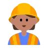 Construction Worker: Medium Skin Tone Emoji 👷🏽 image - Tossface style