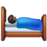 Person In Bed: Dark Skin Tone Emoji 🛌🏿 image - Samsung style