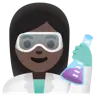Woman Scientist: Dark Skin Tone Emoji 👩🏿‍🔬 image - Google Noto Color style