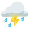 Donnerwolke und Regen Emoji ⛈ image - Google Noto Color style