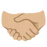 Handshake: Medium-Light Skin Tone Emoji 🤝🏼 image - Google Noto Color style