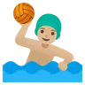 Man Playing Water Polo: Medium-Light Skin Tone Emoji 🤽🏼‍♂️ image - Google Noto Color style