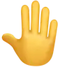 Emoji Alzato il dorso della mano 🤚 image - Apple style